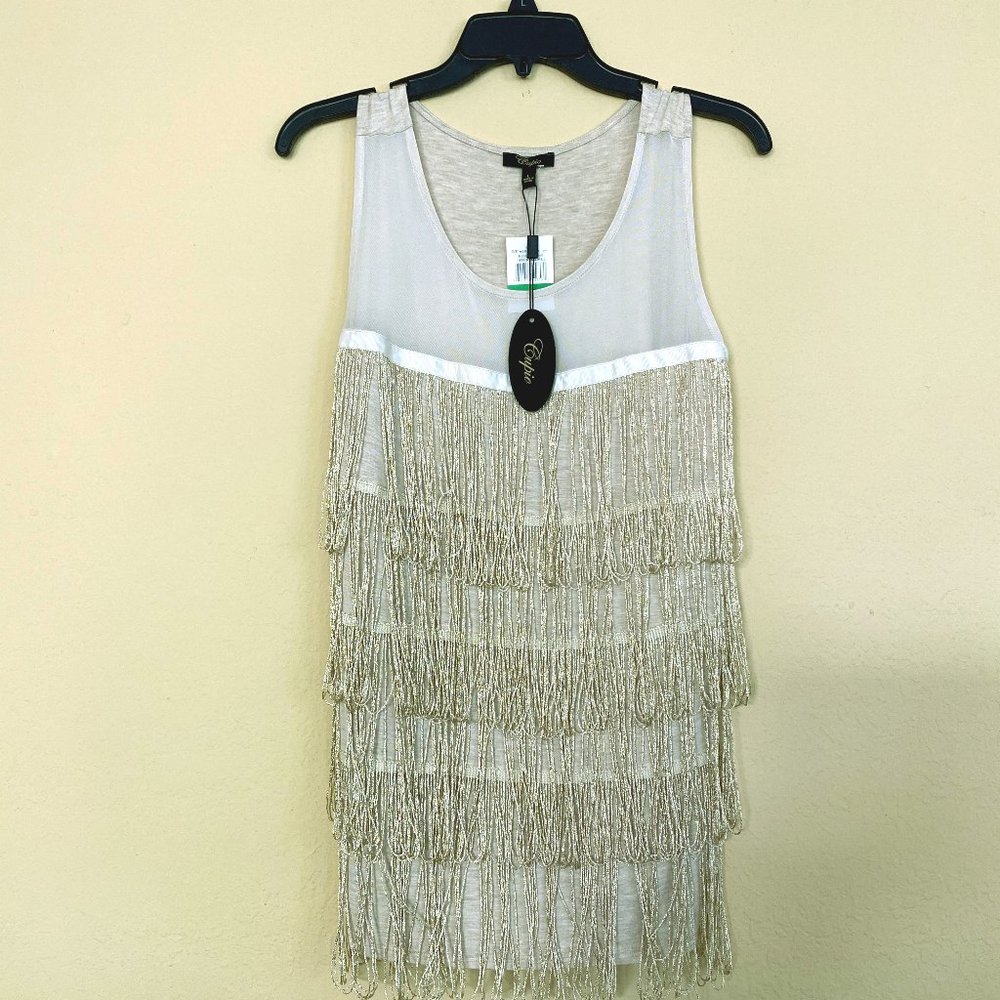 Sleeveless out on the town shirt